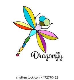 Art dragonfly, sketch for your design