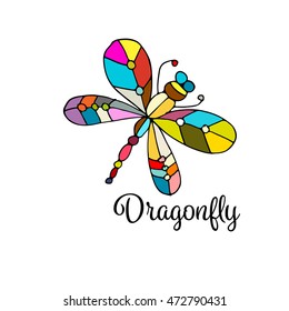 Art dragonfly, sketch for your design