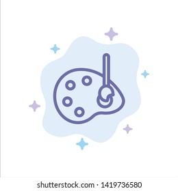 Art, Draw, Drawing, Edit Blue Icon on Abstract Cloud Background