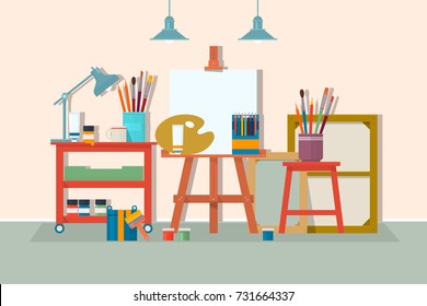 Art Drawing Design Studio Furniture Creative Stock Vector (Royalty Free ...