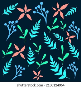 Kunstzeichnung, floraler Hintergrund, Vektorgrafik