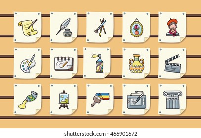 Art and drawing icons set,eps10
