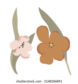 El arte de dibujar dos tulipanes. Ilustración del vector