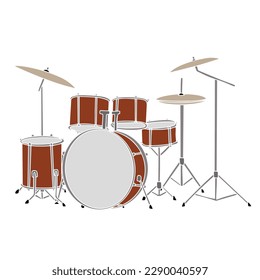 Art of drum. Hand drawn vector illustration.