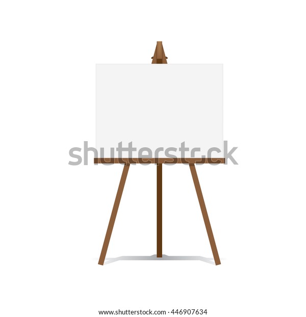 Art Easel Und Leere Leinwand Platz Stock Vektorgrafik Lizenzfrei