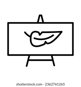 Art easel icon design for personal commercial use