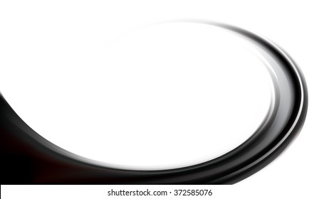 Art elegant creative wavy eddy luxury ebony aqua backdrop of glossy rippled spraying surface. Closeup view with space for text in white glowing center in middle of funnel