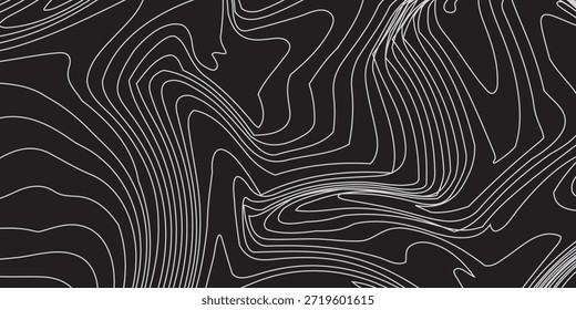 The Art of Elevation and Geographic Precision: A Topographic Map Featuring Delicate, Flowing Contour Lines with Varying Shades of Terrain Depth on a White Textured Background

