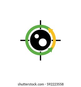 the art eye color green icon logo