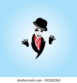 the art face clown icon logo