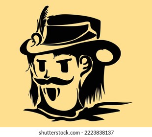 art face coboy vector design
