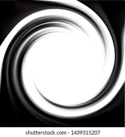 Art fancy modern elegant creative wonderful wavy eddy futuristic luxury ebony aqua backdrop of glossy rippled spraying surface. Closeup view symbol icon sign on space for text in white glowing center