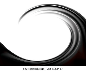 Art fancy modern elegant creative wonderful wavy eddy futuristic luxury ebon aqua backdrop of glossy rippled spraying surface symbol icon logo. Closeup view text space in white glowing center design