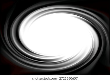 Arte de lujo moderno elegante creativo maravilloso ondulado eddy futurista de lujo de ébano de fondo acuático de brillo ondulado pulverización de superficie símbolo logotipo. Espacio de texto de vista en primer plano en diseño de centro brillante blanco