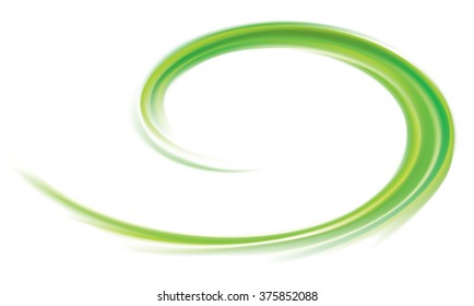 Art fancy modern elegant wonderful wavy eddy futuristic pea color fond of glossy rippled curvy spraying surface. Closeup view with space for text in glowing white center in middle of funnel