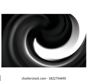 Art fancy wavy eddy futuristic ebony color aqua illustration backdrop. Glossy rippled spraying surface border icon sign logo symbol silhouette design. Closeup macro view light white volute text space