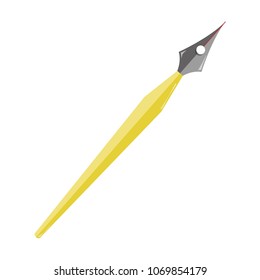 art feather pen object design