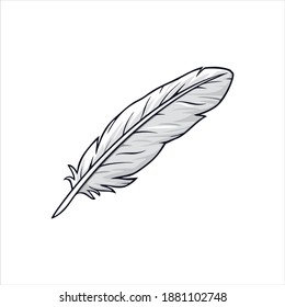 art a feather sign icon 