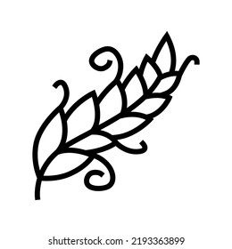 vector de icono de línea suave y esponjoso de plumas de arte. signo de pluma suave y esponjoso. símbolo de contorno aislado ilustración negra