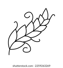 art feather soft fluffy line icon vector. art feather soft fluffy sign. isolated contour symbol black illustration