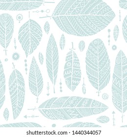 Art feathers collection, seamless pattern for your design