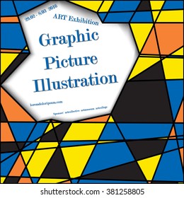 Art festival. Color pop art poster for your exhibition, business presentation, festival, workshop