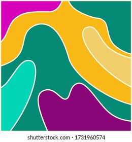 Fondo plano de arte. Resumen de papel tapiz de contraste brillante.