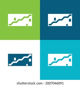 Art Flat four color minimal icon set