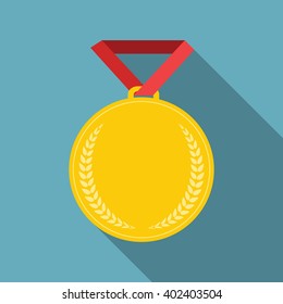 Art Flat Medal Icon Template for Web. Vector Illustration