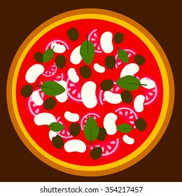 Art flat pizza Margarita