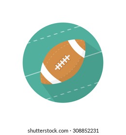 Art Flat rugby ball
