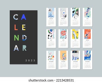 Art Floral Calendar 2023 With 