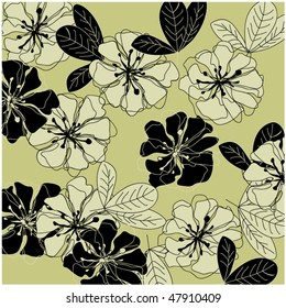 art floral drawing graphic background