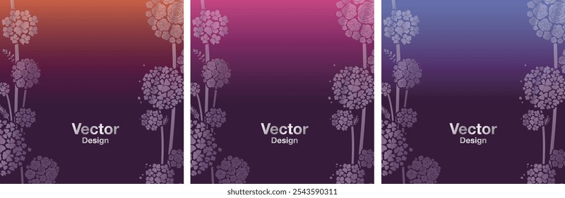 art flower floral beauty cover colorful concept creative background banner pattern design template vector element decoration abstract editable vector 