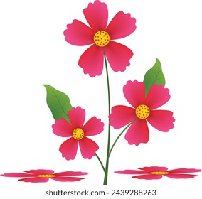 art a flower on a white background