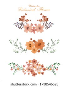 Art of flower in watercolor style image in a botanical flowers