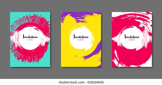 Art Flyer Brochure Design Template. Book Cover Mockup. Artistic Flyer Layout. Colorful Cover Design.