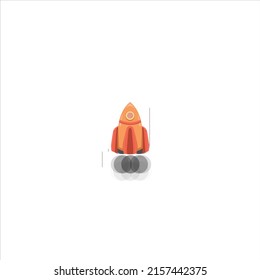 A art of a flying rocket