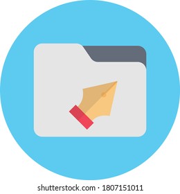 art folder vector flat color icon 