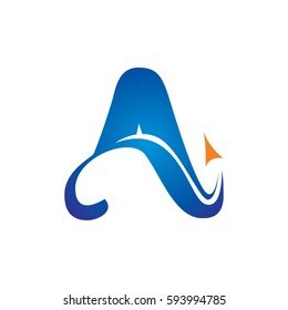 the art font A icon logo