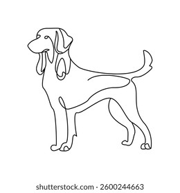 The Art of a Dog’s Form in Line Art Design.