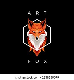 Art Fox Illustration Design. Fox Logo. Fox Vector