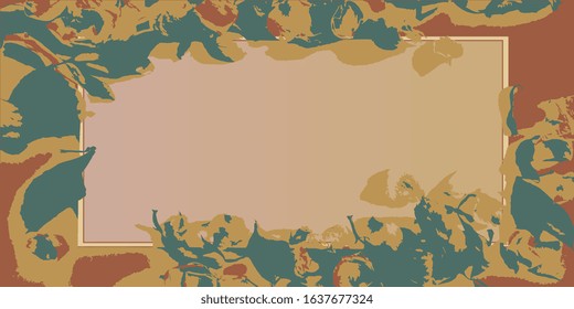 Art frame. Background for greeting cards. Banner. Vector illustration. Abstract frame