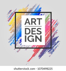 art frame design on light background sketch element eps 10 vector