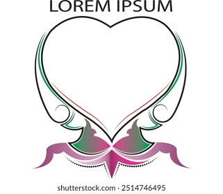 art frame image.art logo.tattoo. art heart frame. lorem ipsum