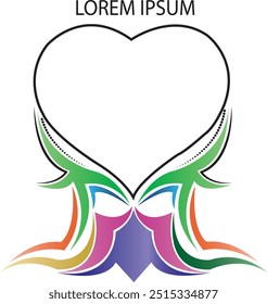 art frame image.art logo.tattoo. art heart frame. lorem ipsum