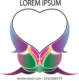 art frame image.art logo.tattoo. art heart frame. lorem ipsum