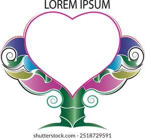 art frame image.art logo.tattoo. art heart frame. lorem ipsum