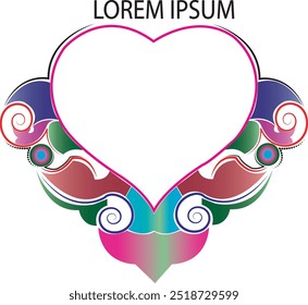 art frame image.art logo.tattoo. art heart frame. lorem ipsum
