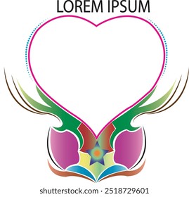 art frame image.art logo.tattoo. art heart frame. lorem ipsum